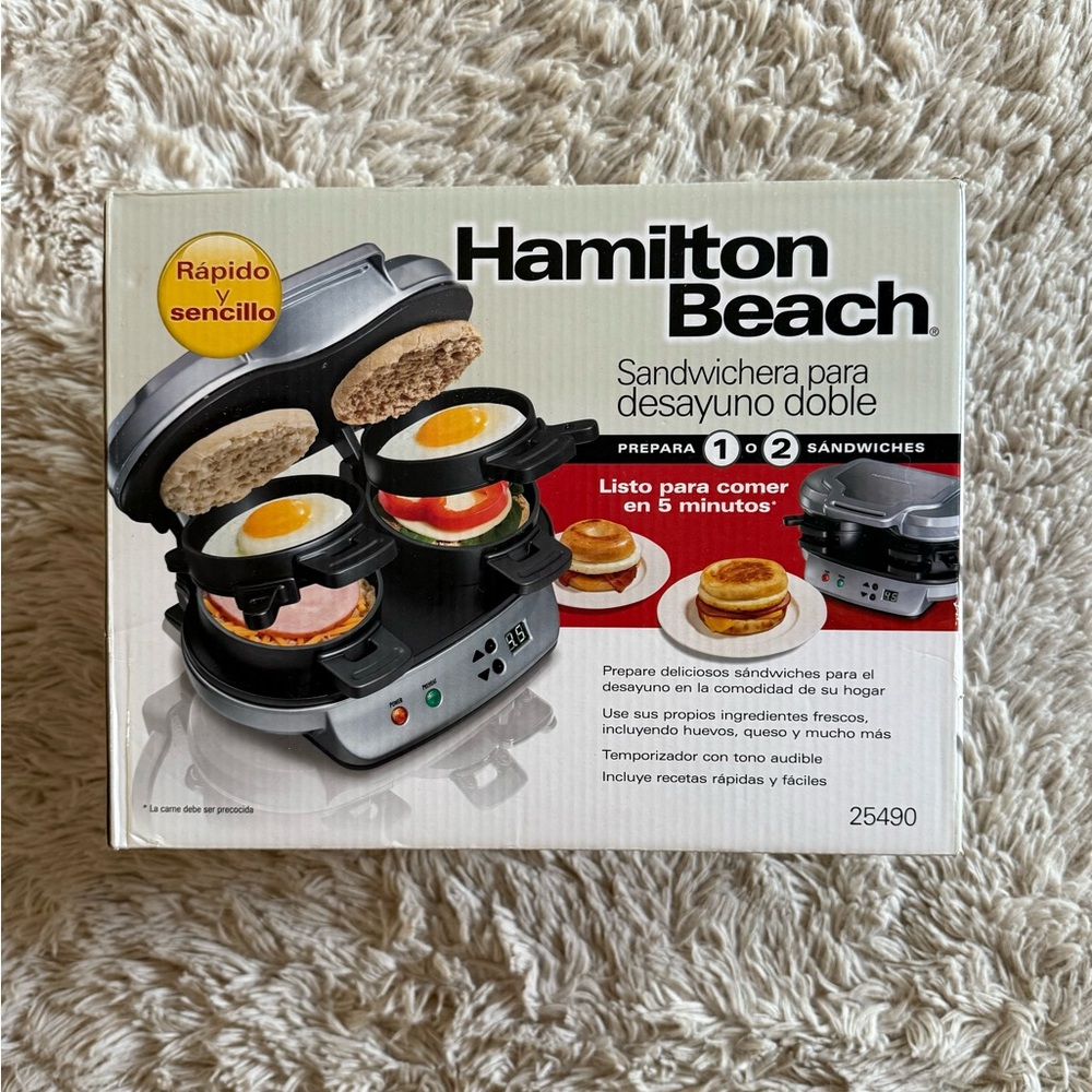 Hamilton Beach Dual Sandwich Maker - Black and Silver